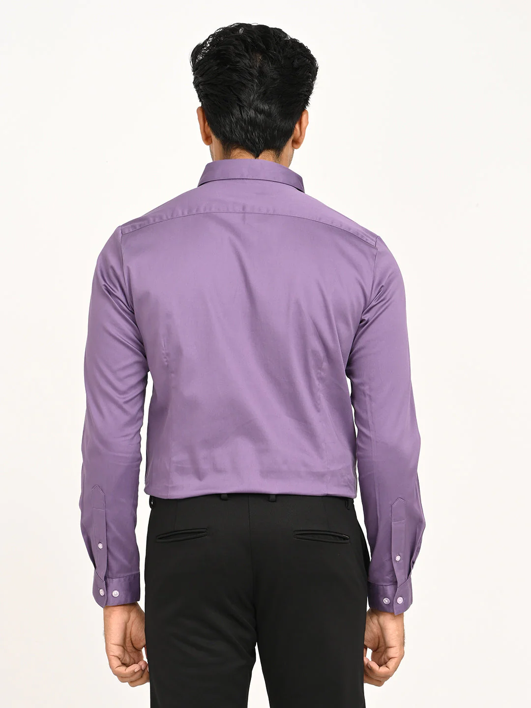 Men's Solid Full Sleeve Cotton Stretch Shirt - Image 22