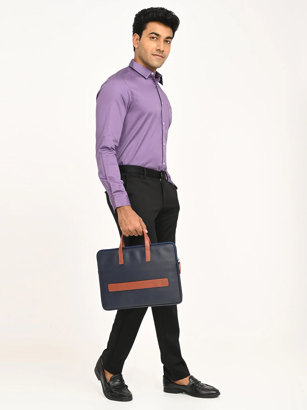 Men's Solid Full Sleeve Cotton Stretch Shirt - Image 24
