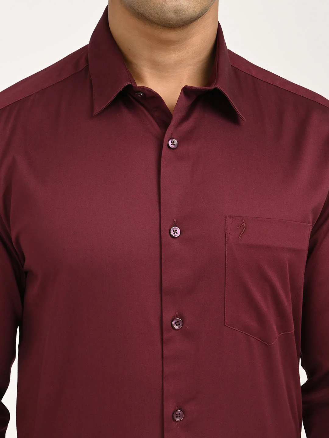 Men's Solid Full Sleeve Cotton Stretch Shirt - Image 29