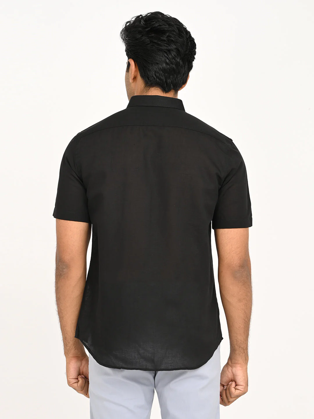 Men's Solid Half Sleeve Cotton Shirt - Image 34