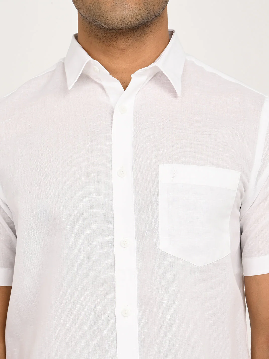 Men's Solid Half Sleeve Cotton Shirt - Image 5