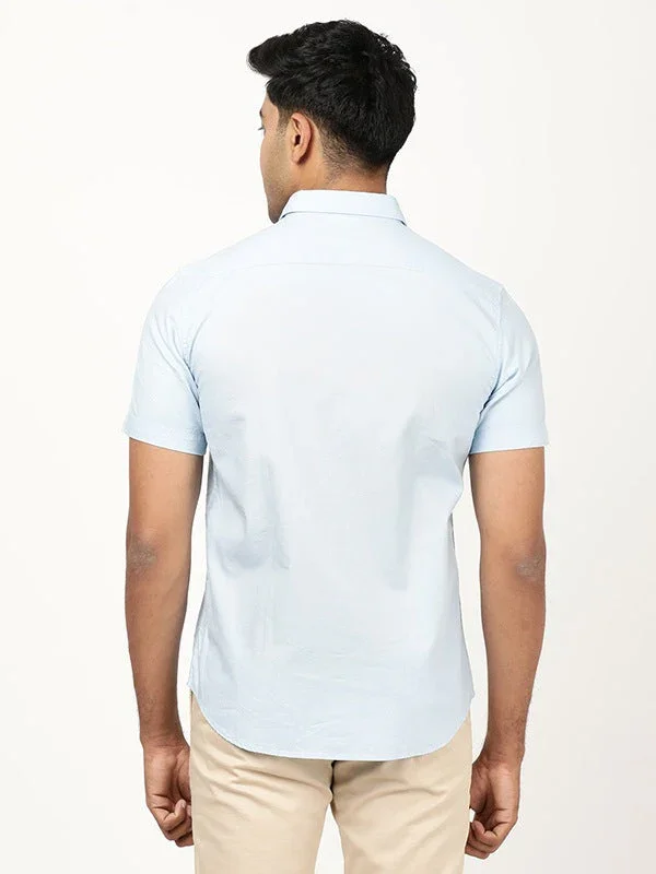 Men's Solid Half Sleeves Cotton Shirt - Image 10