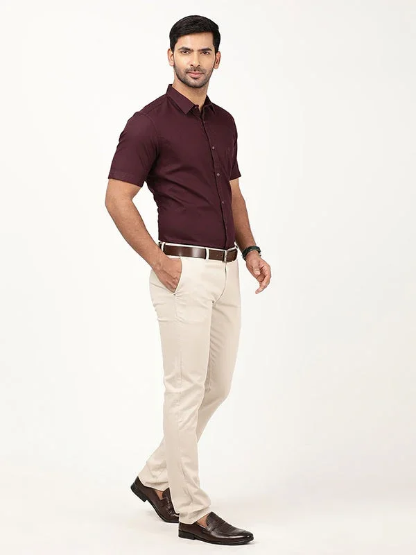 Men's Solid Half Sleeves Cotton Shirt - Image 14