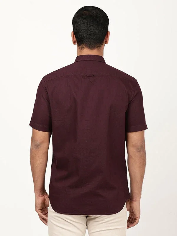 Men's Solid Half Sleeves Cotton Shirt - Image 15