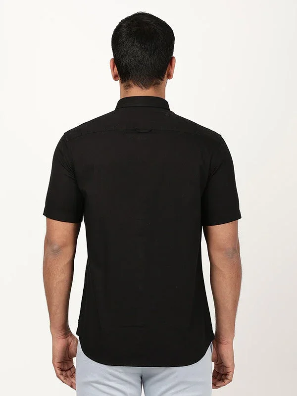 Men's Solid Half Sleeves Cotton Shirt - Image 5