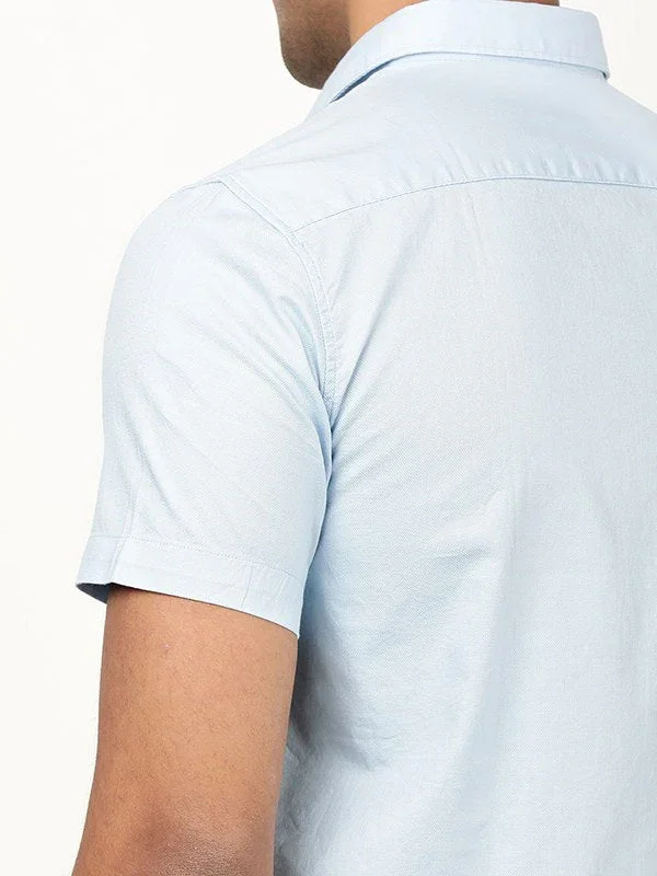 Men's Solid Half Sleeves Cotton Shirt - Image 8