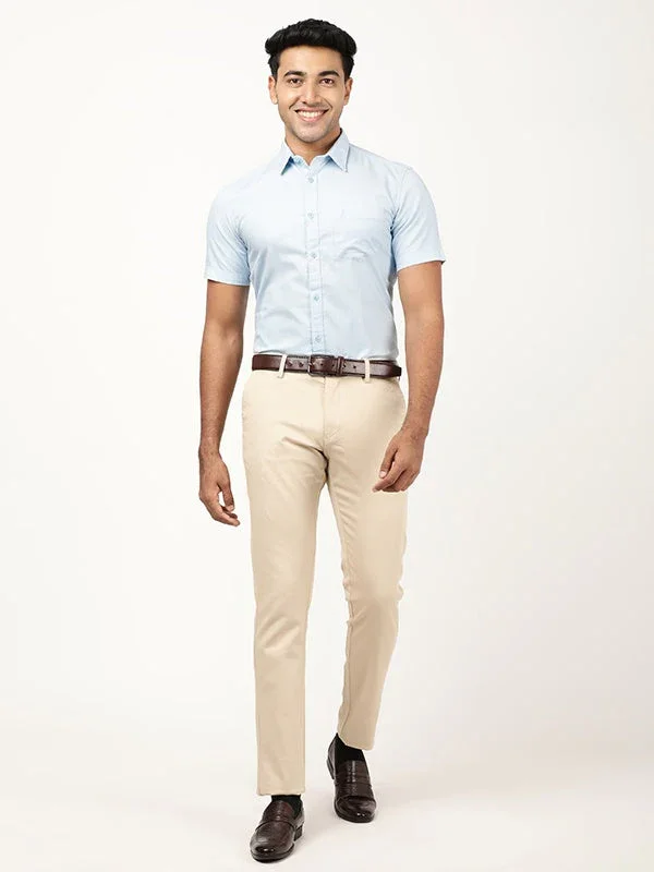 Men's Solid Half Sleeves Cotton Shirt - Image 9