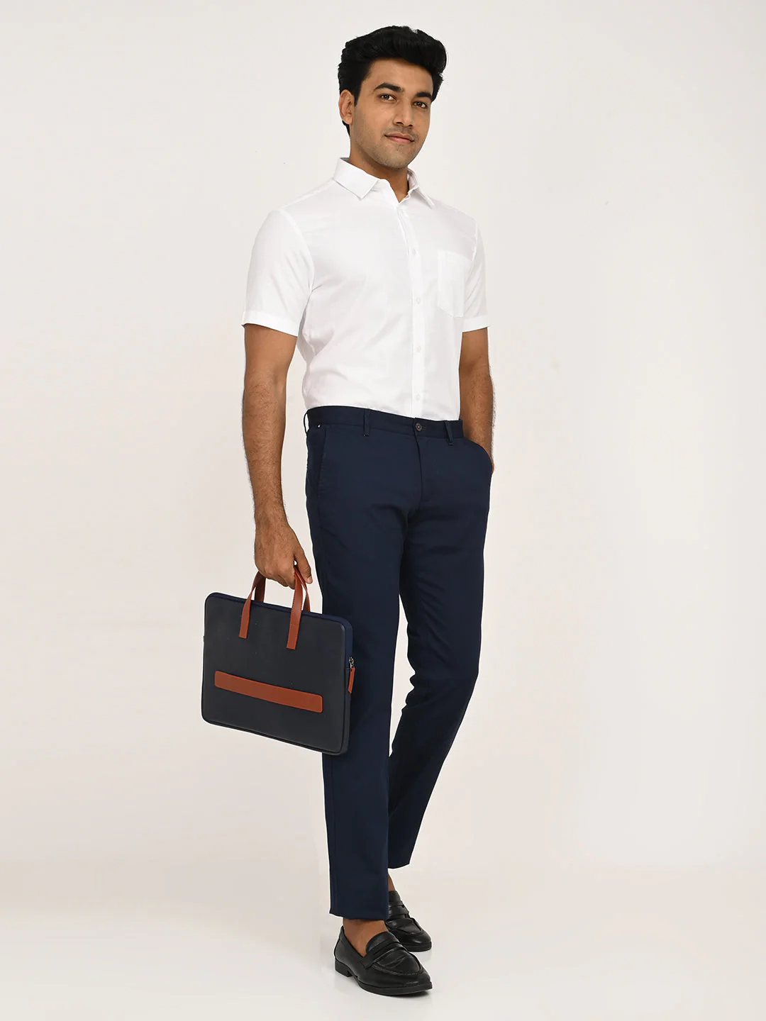 Men's Solid Half Sleeve Cotton Shirt - Image 12
