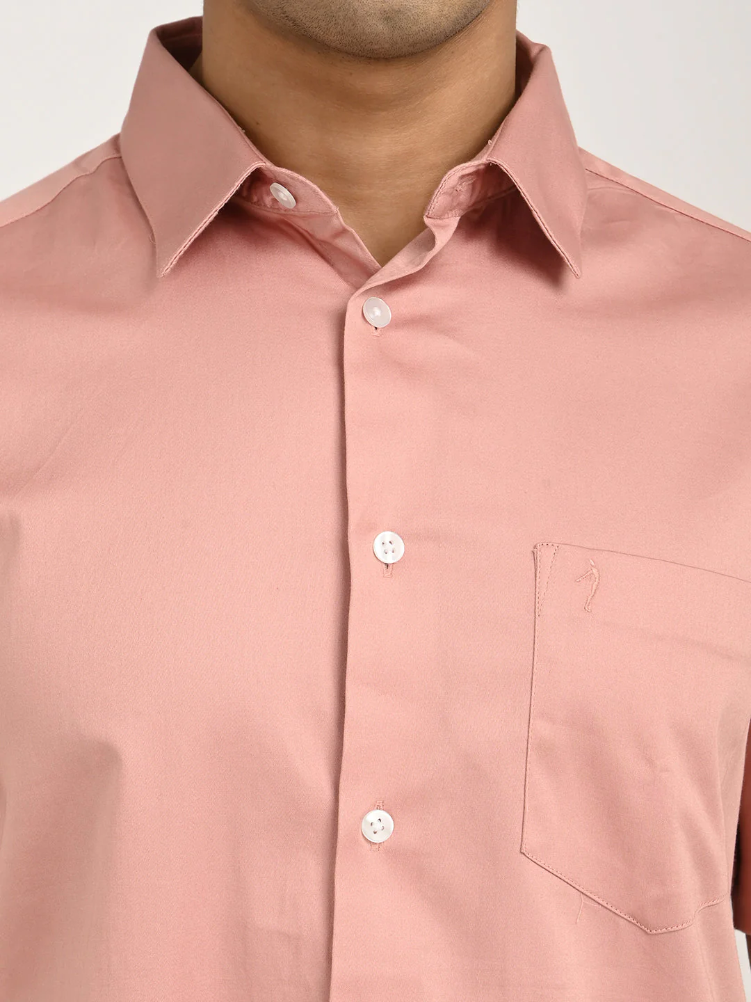Men's Solid Half Sleeve Cotton Stretch Shirt - Image 23