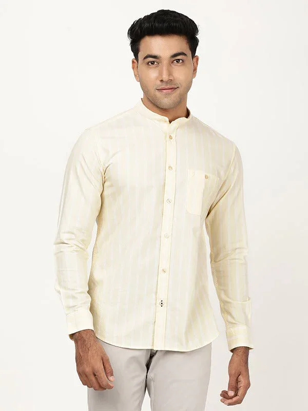 Men's Striped Full Sleeves Cotton Shirt