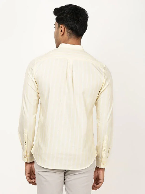 Men's Striped Full Sleeves Cotton Shirt - Image 5