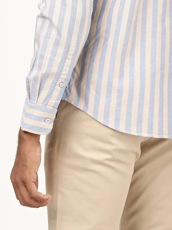 Men's Striped Full Sleeves Cotton Shirt - Image 3