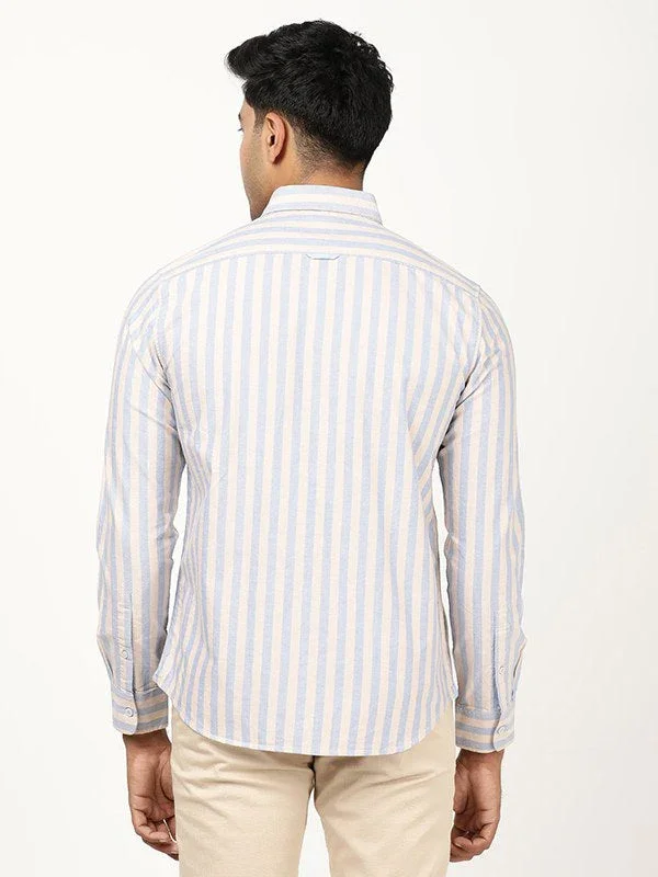 Men's Striped Full Sleeves Cotton Shirt - Image 5