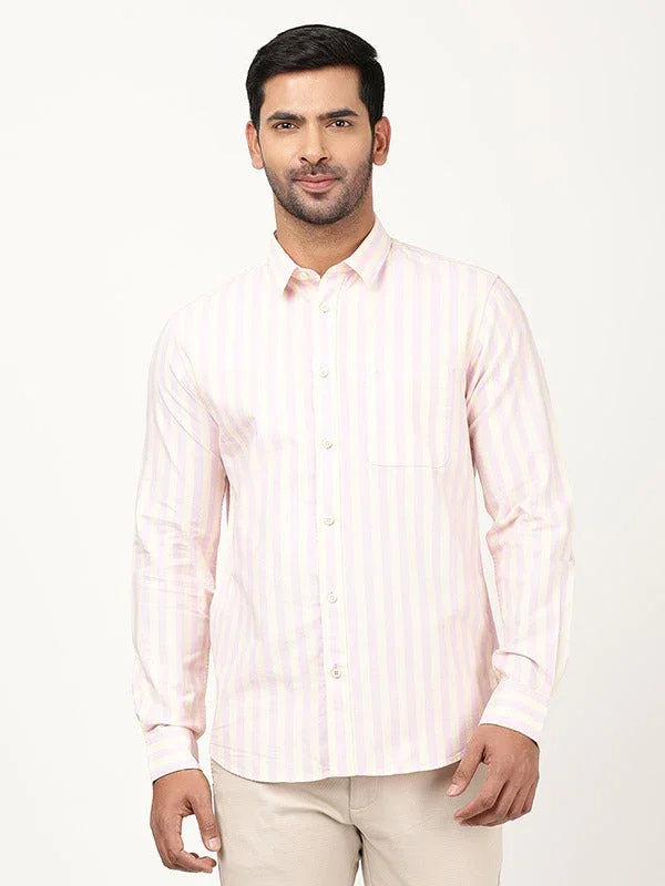 Men's Striped Full Sleeves Cotton Shirt - Image 6