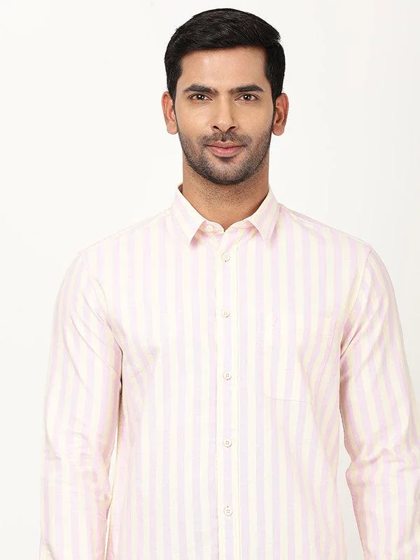 Men's Striped Full Sleeves Cotton Shirt - Image 7