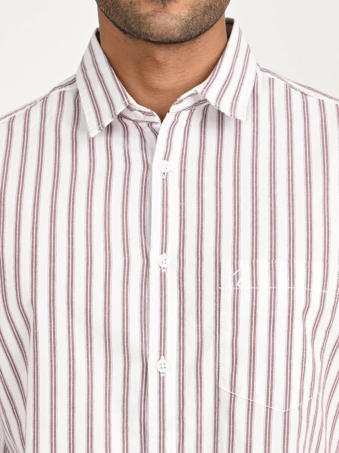 Men's Striped Full Sleeve Cotton Shirt - Image 11