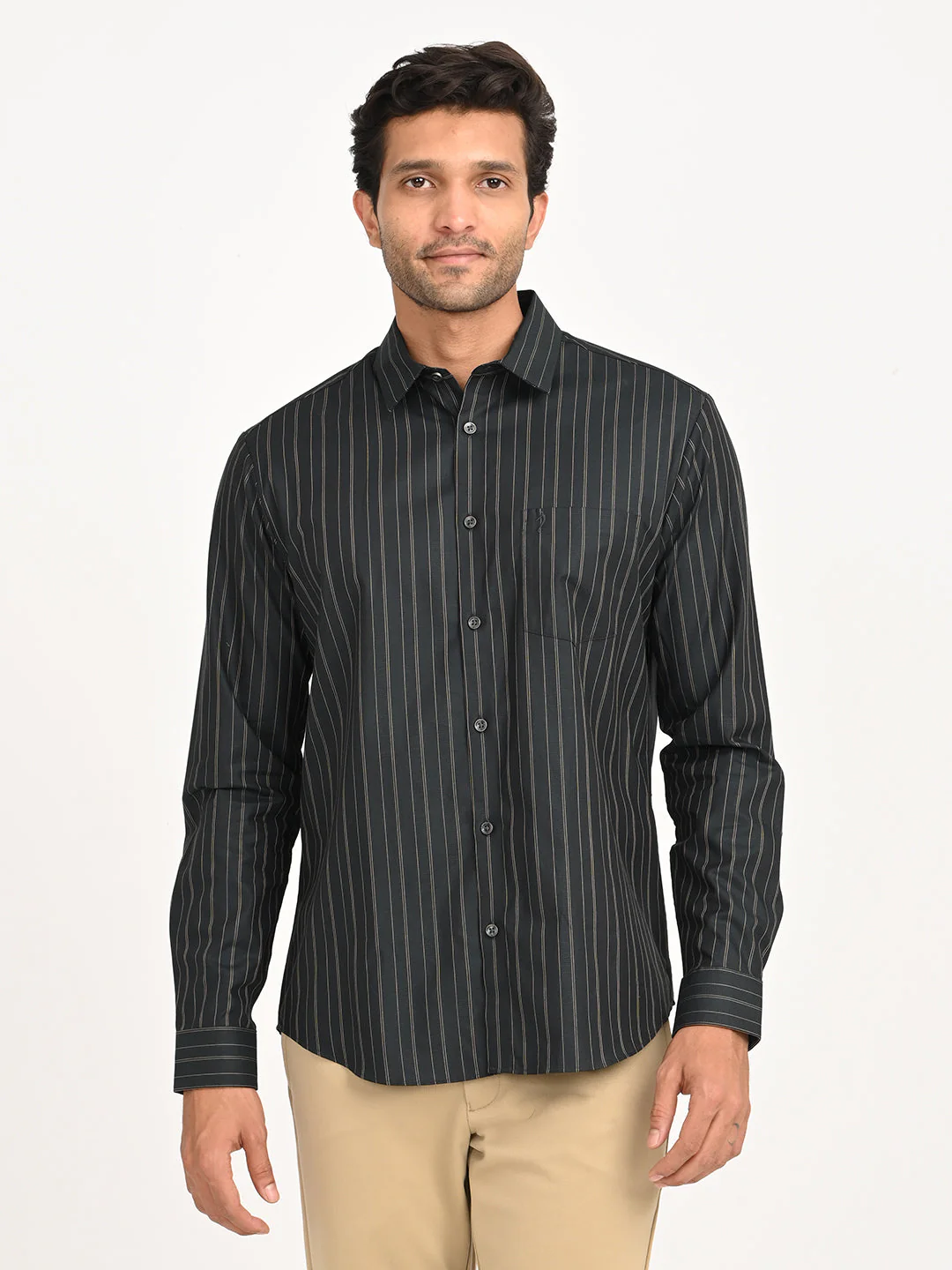 Men's Striped Full Sleeve Cotton Shirt