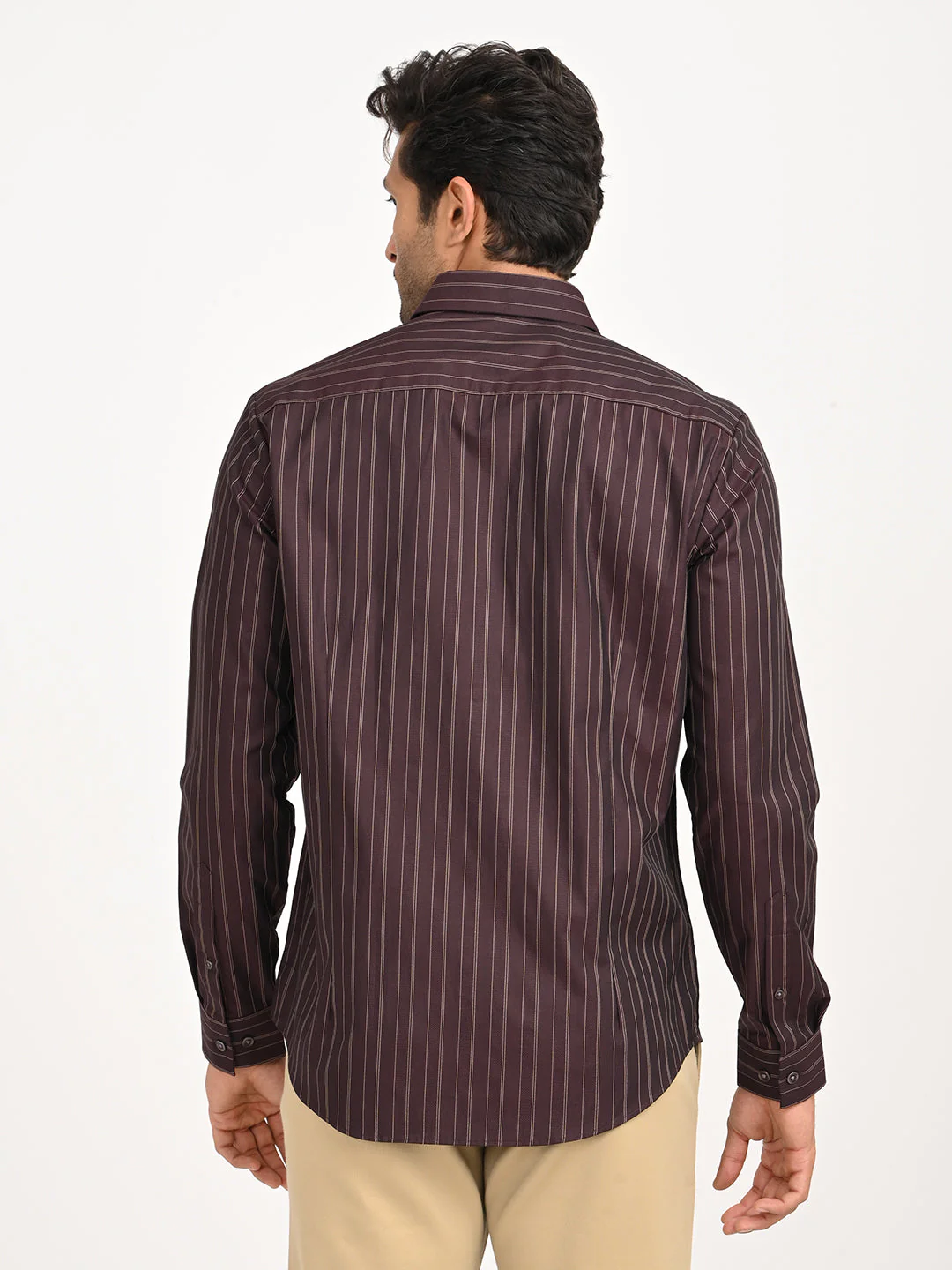 Men's Striped Full Sleeve Cotton Shirt - Image 10