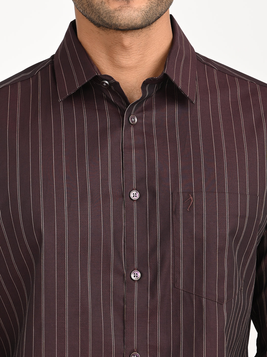 Men's Striped Full Sleeve Cotton Shirt - Image 11