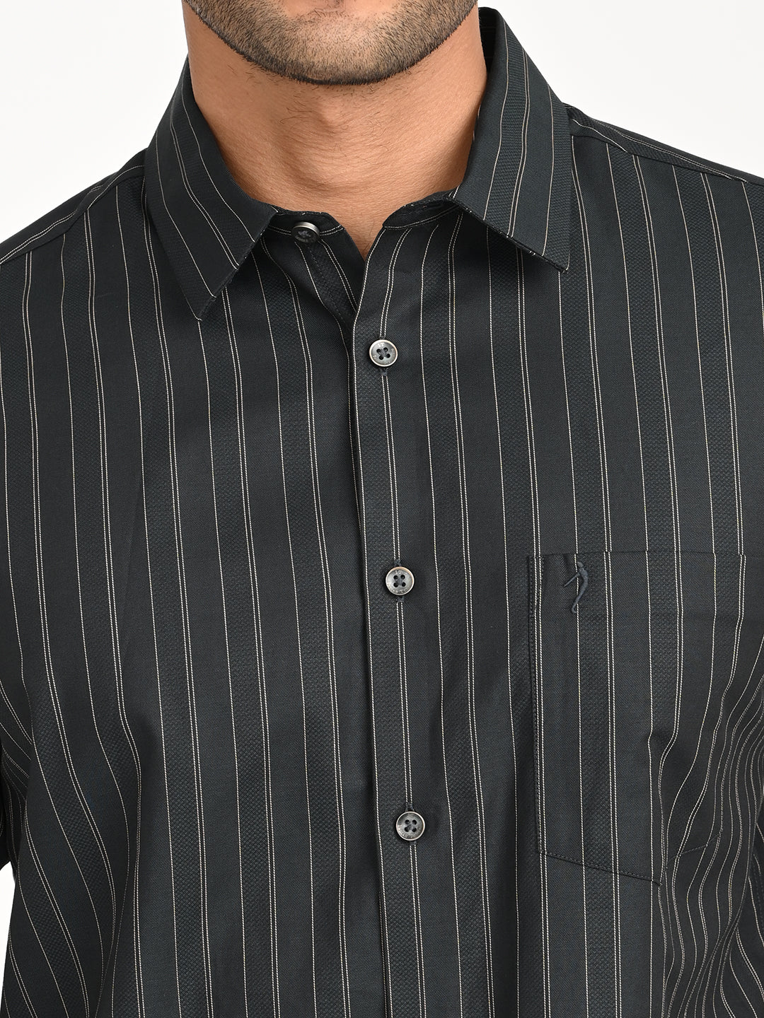 Men's Striped Full Sleeve Cotton Shirt - Image 5