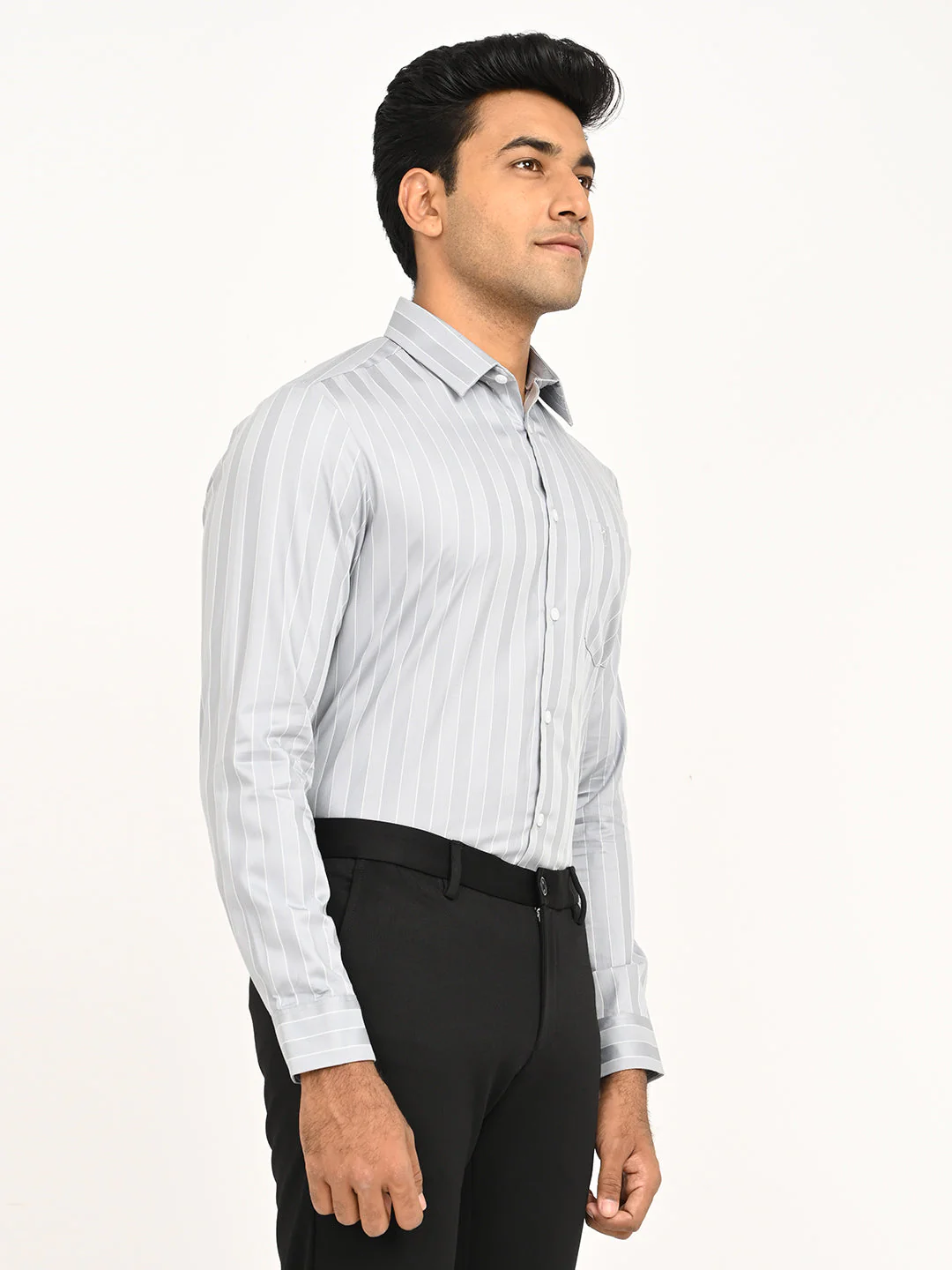 Men's Striped Full Sleeve Cotton Shirt - Image 3