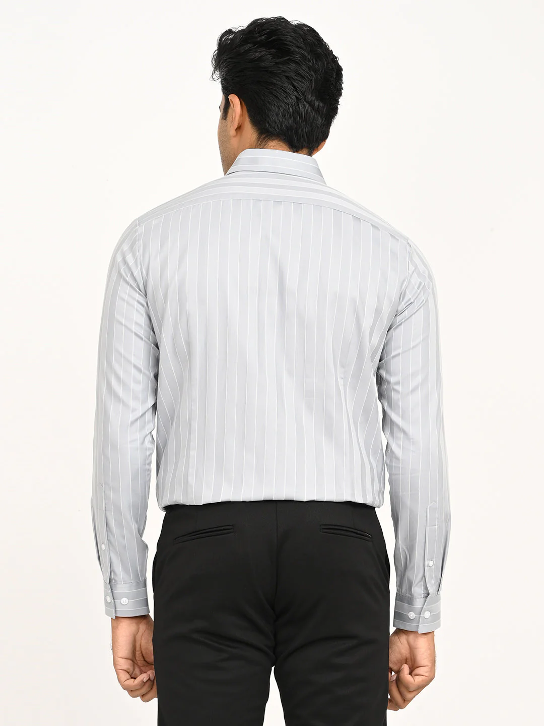 Men's Striped Full Sleeve Cotton Shirt - Image 4