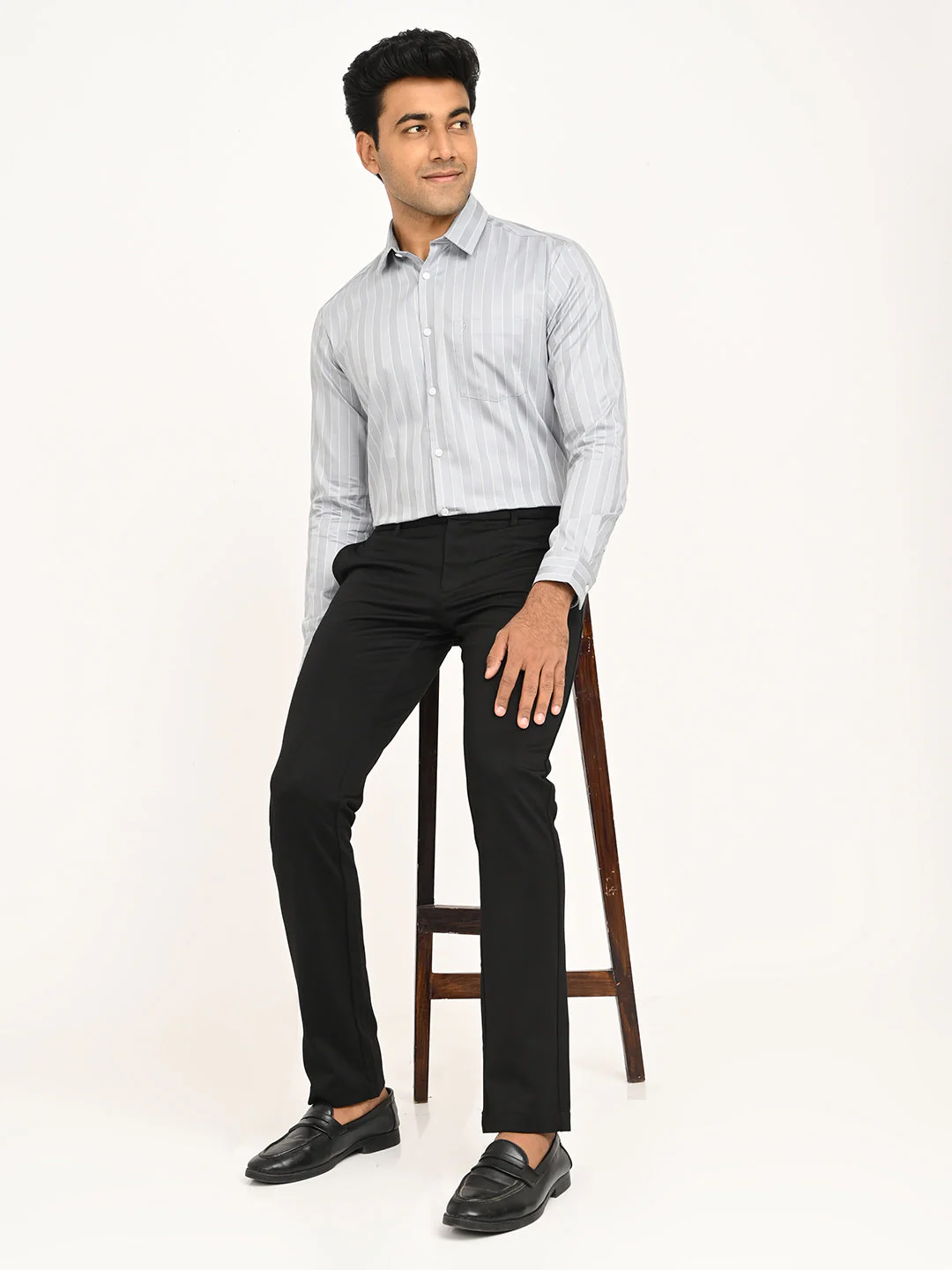 Men's Striped Full Sleeve Cotton Shirt - Image 6