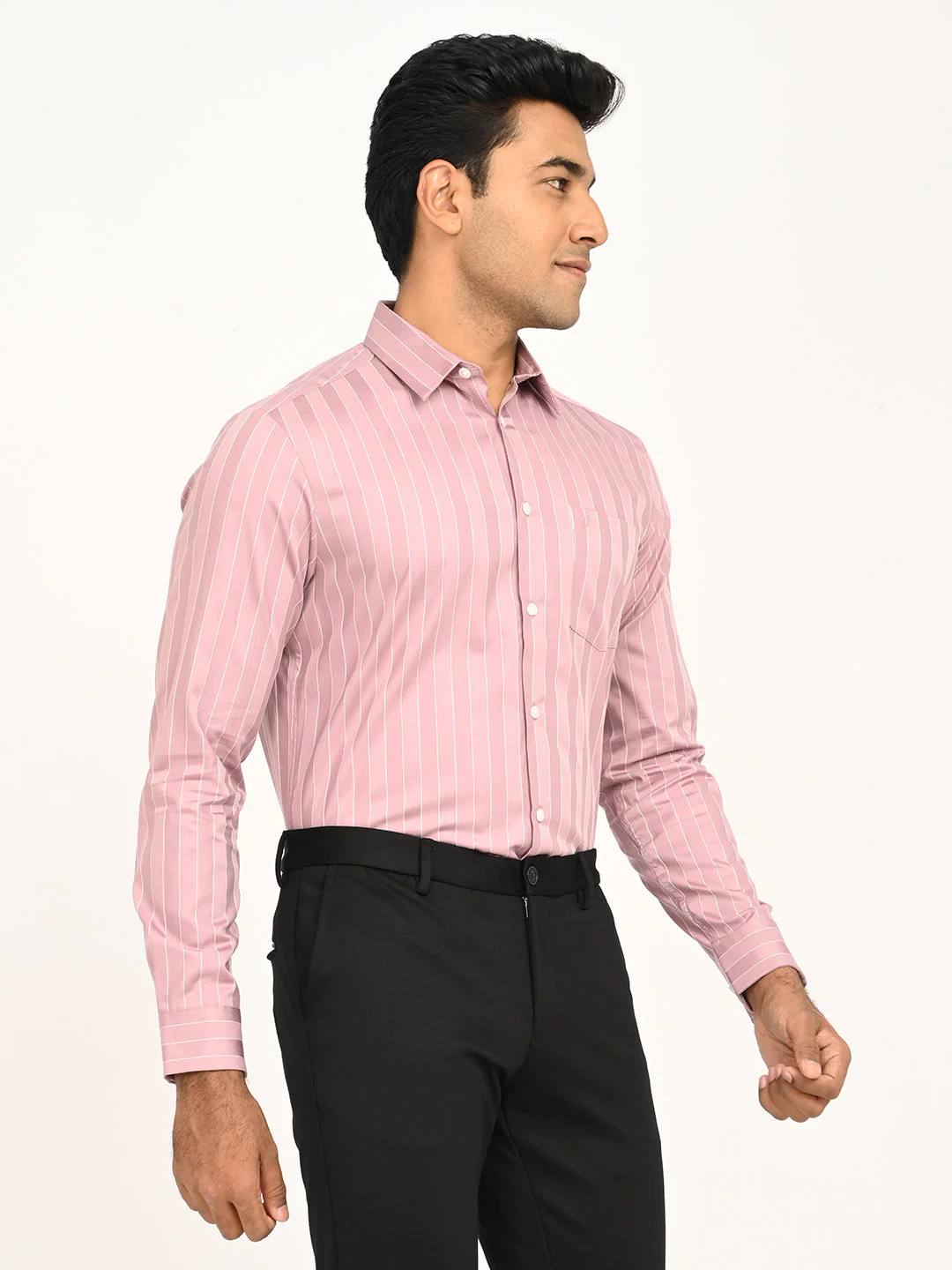 Men's Striped Full Sleeve Cotton Shirt - Image 9