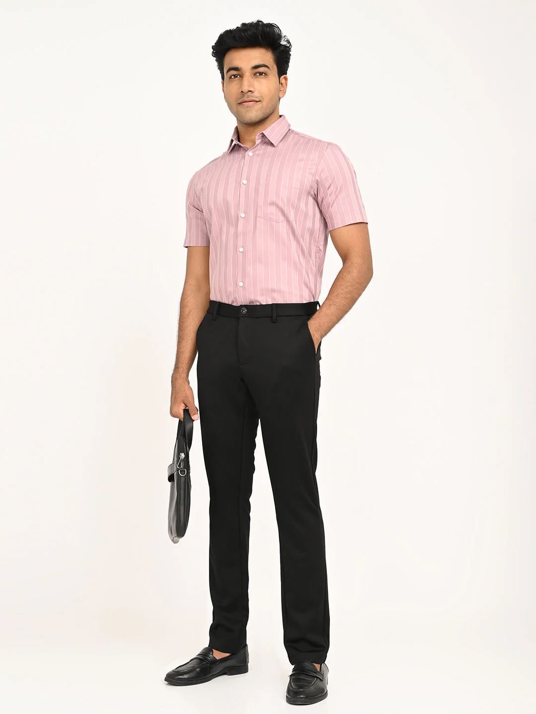 Men's Striped Half Sleeve Cotton Shirt - Image 6