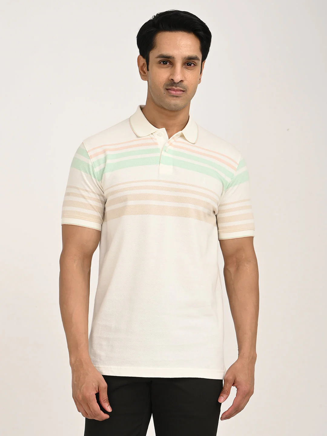 Men's Striped Polo T-Shirt
