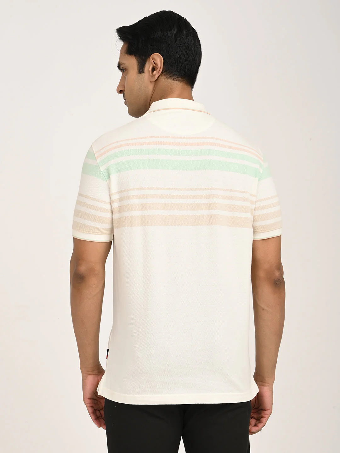 Men's Striped Polo T-Shirt - Image 4