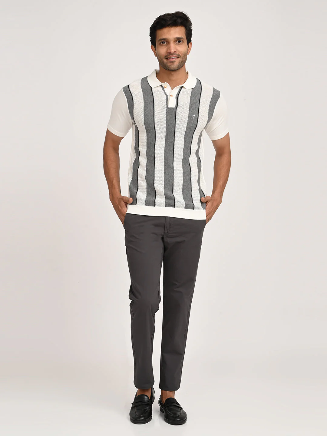 Men's Striped Polo T-Shirt - Image 12