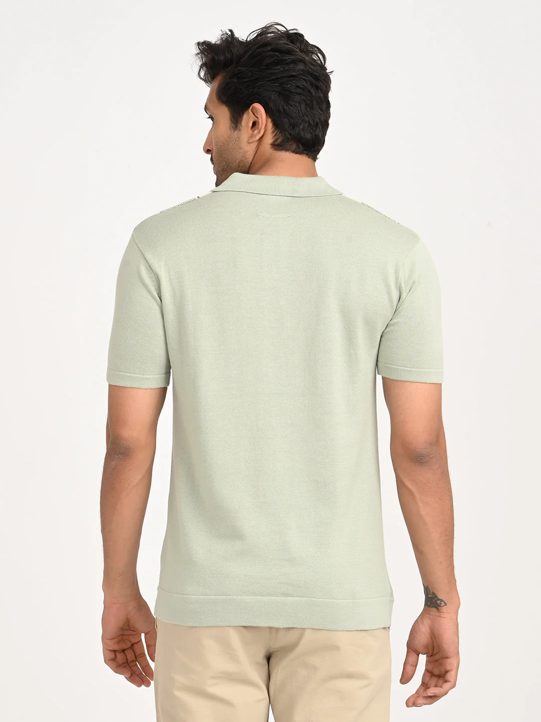 Men's Striped Polo T-Shirt - Image 4
