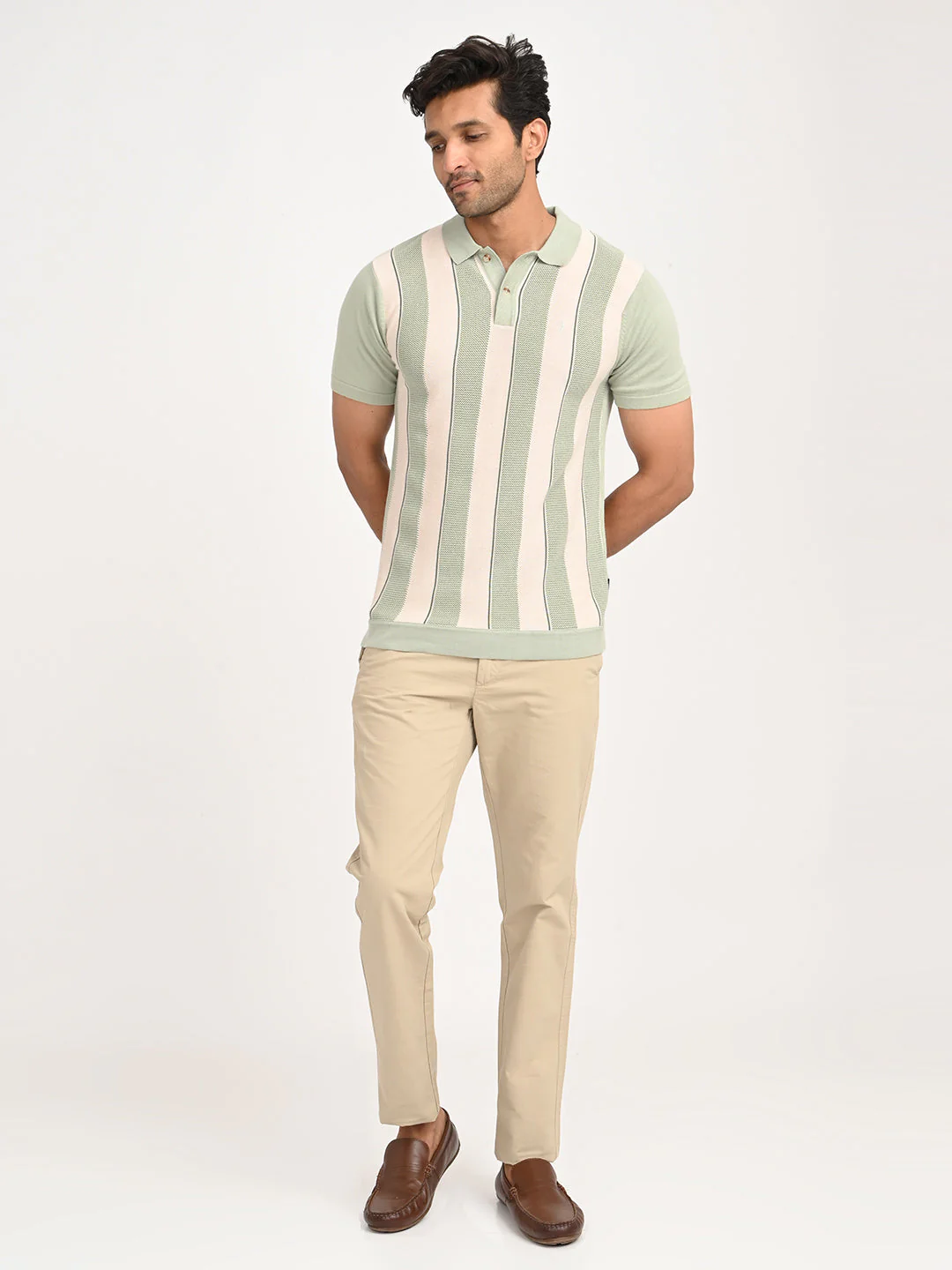 Men's Striped Polo T-Shirt - Image 6