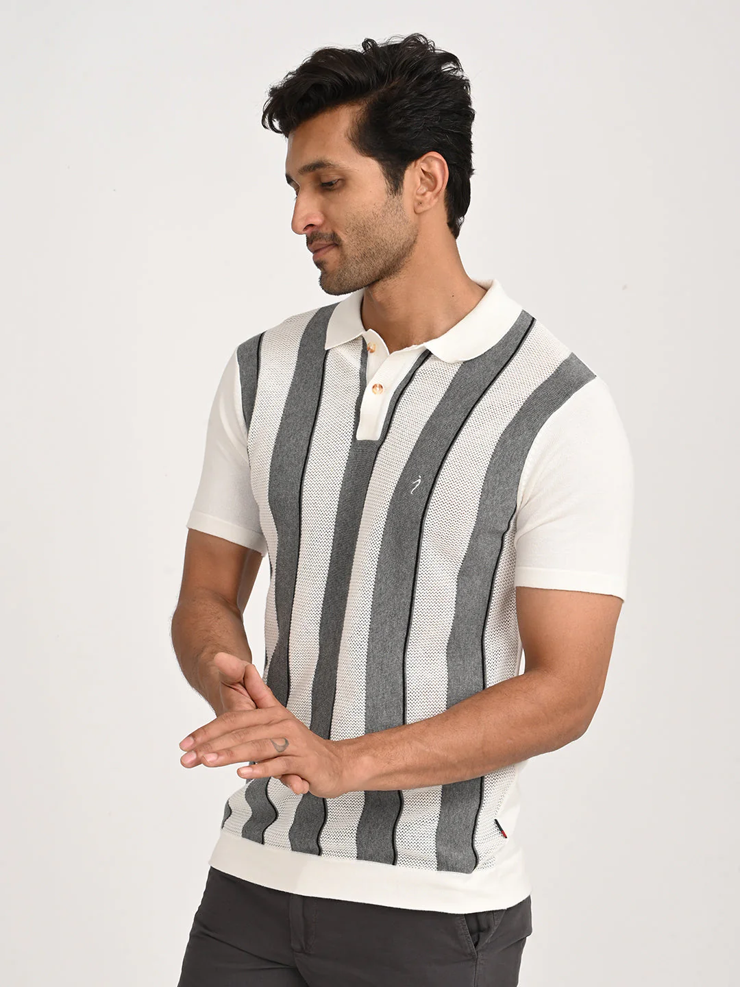 Men's Striped Polo T-Shirt - Image 8