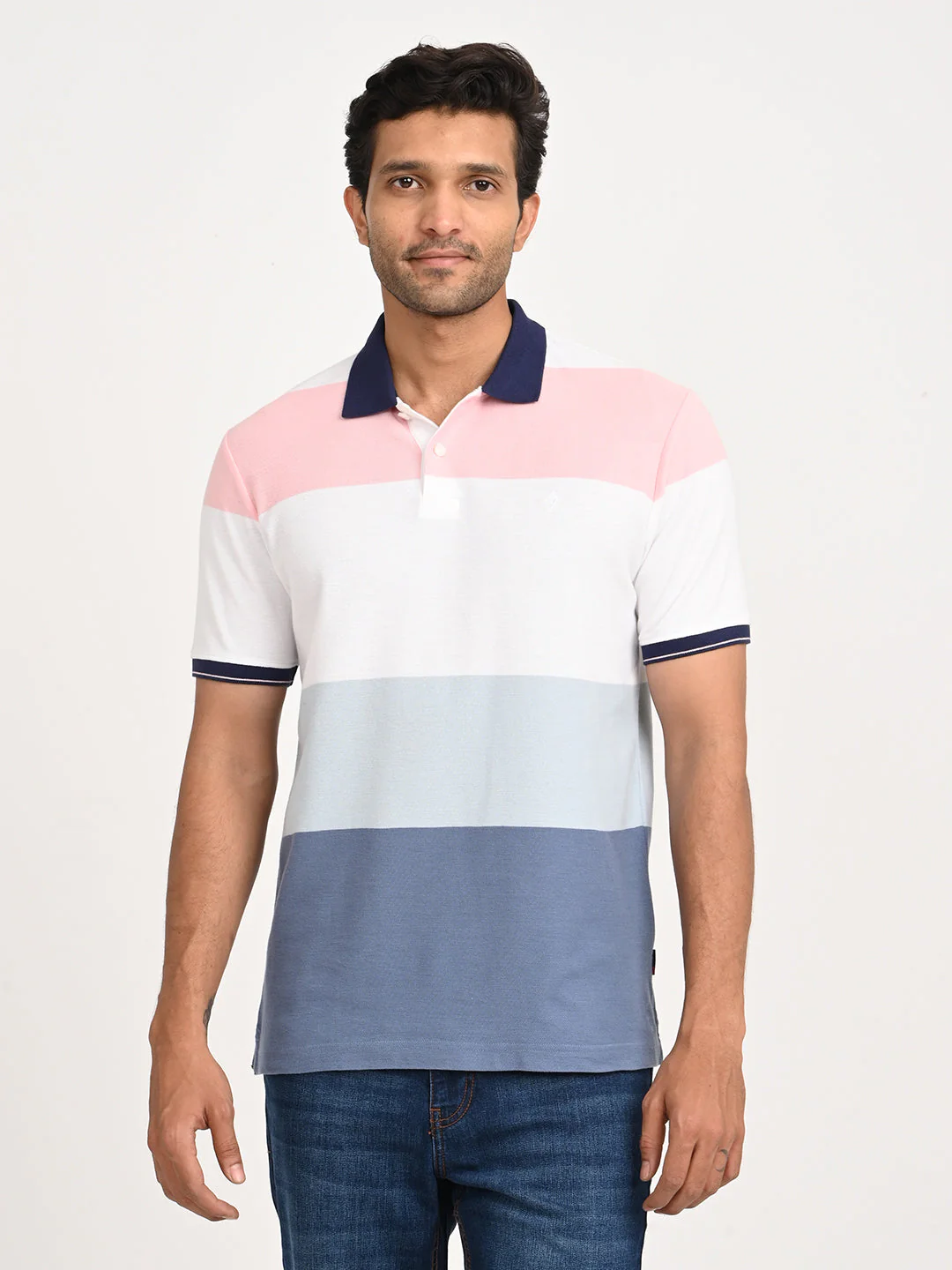 Men's Striped Polo T-Shirt