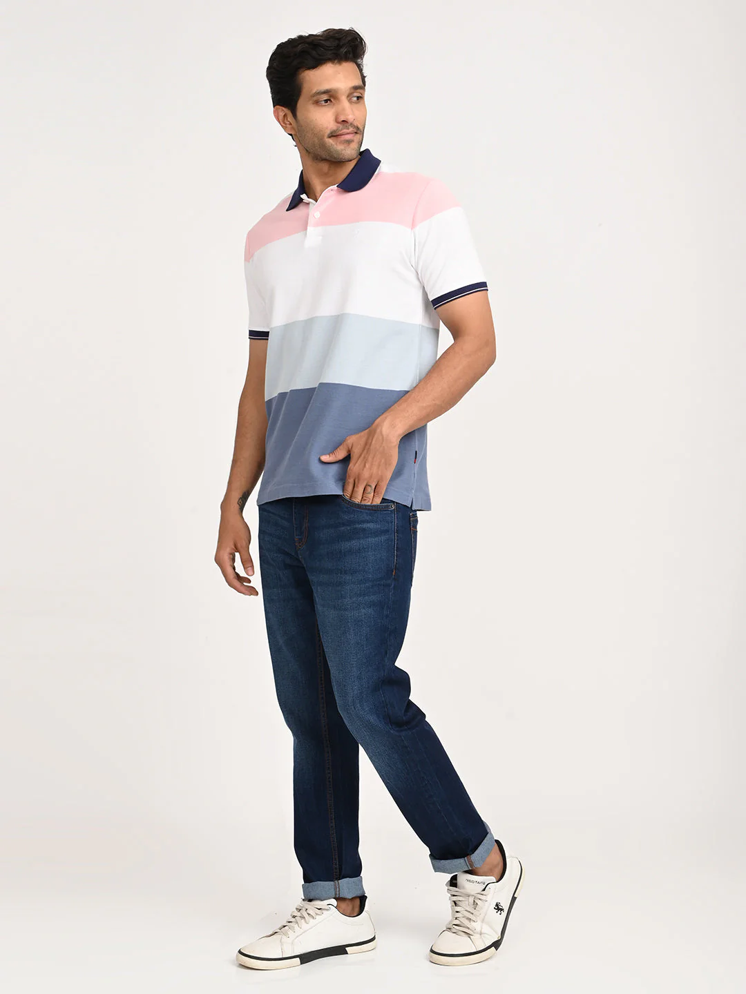 Men's Striped Polo T-Shirt - Image 6