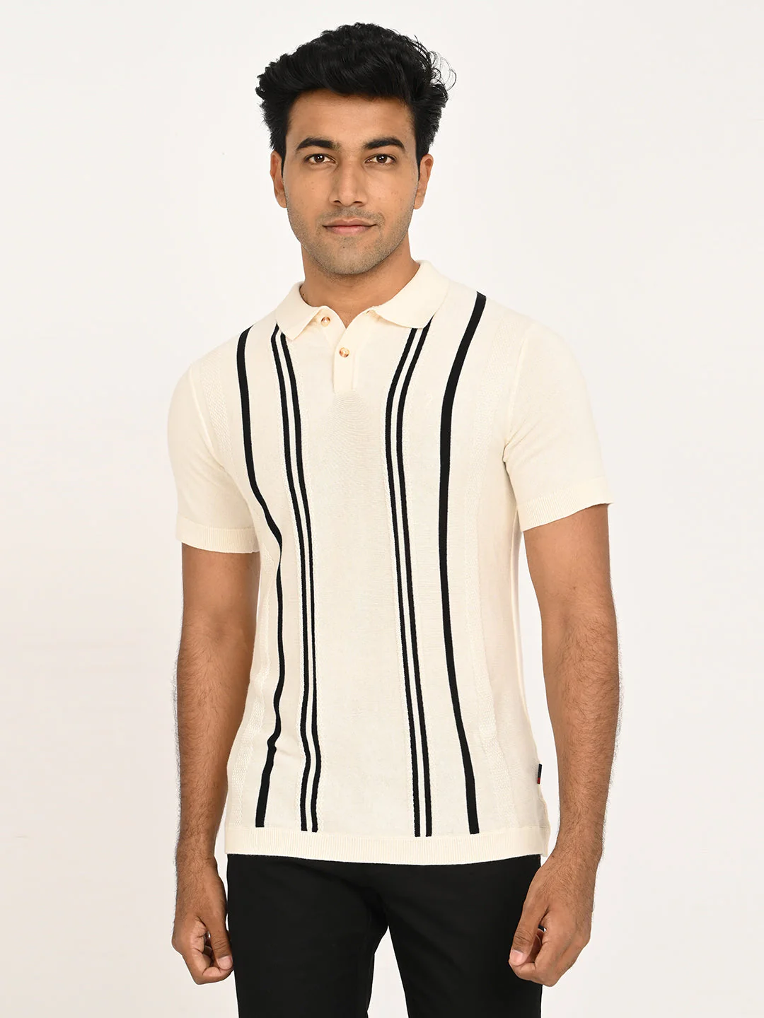 Men's Striped Polo T-Shirt - Image 7