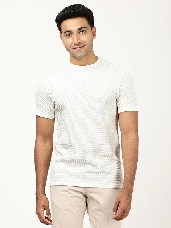 Men's Textured Crew Neck T-Shirt